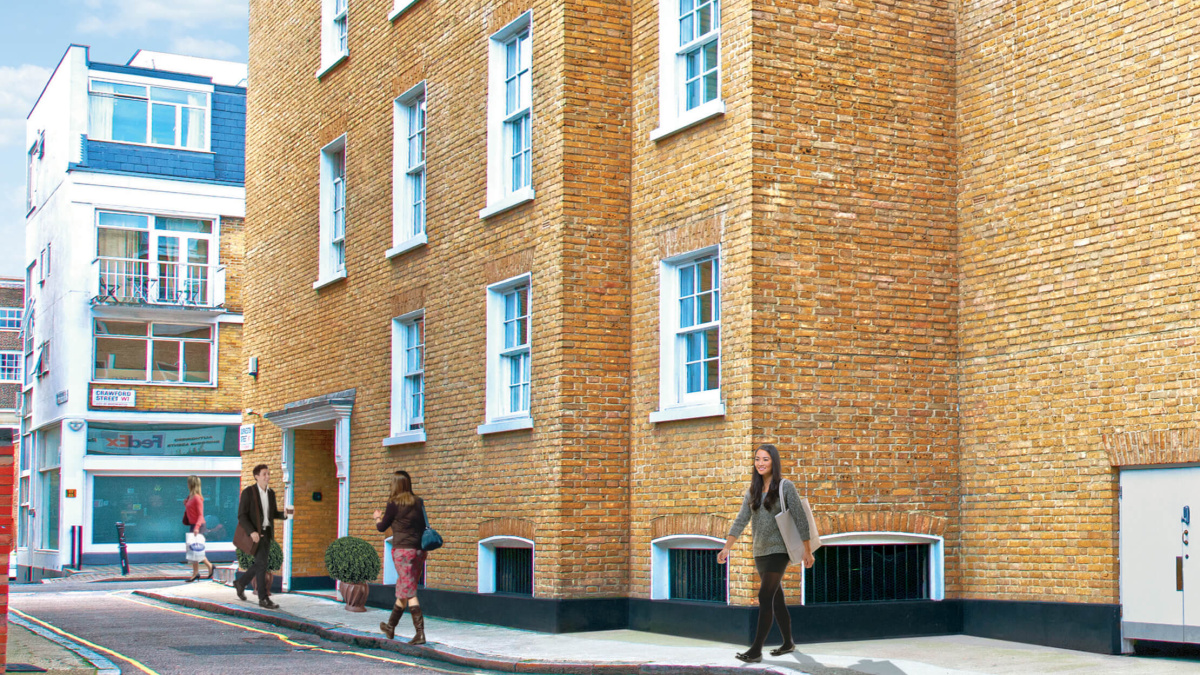The Montagu exterior, computer generated image intended for illustrative purposes only, ©Galliard Homes.