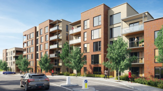 Silver Works exterior, computer generated image intended for illustrative purposes only, ©Galliard Homes.