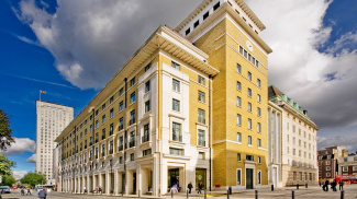 The County Hall Apartments exterior and street view, ©Galliard Homes.