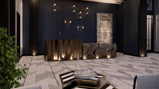 The Stage reception lobby, computer generated image intended for illustrative purposes only, ©Galliard Homes.