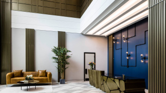 Concierge Reception at The Stage, ©Galliard Homes.