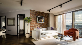 Living area at The Stage ©Galliard Homes