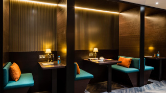 Co-working Suite in lower level 1 at The Stage, ©Galliard Homes.