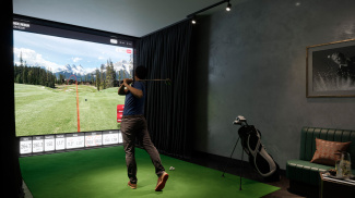 The Stage golf simulator, computer generated image intended for illustrative purposes only, ©Galliard Homes.