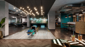 The Stage bowling alley, computer generated image intended for illustrative purposes only, ©Galliard Homes.
