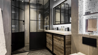 Shower room at The Stage ©Galliard Homes