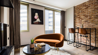 Open-plan living and dining area at The Stage  ©Galliard Homes.