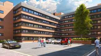Newacre House exterior, computer generated image intended for illustrative use only, ©Galliard Homes.