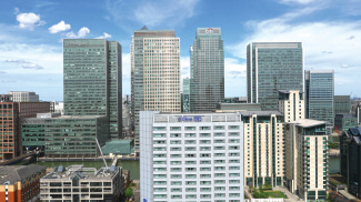 View of Canary Wharf, ©Galliard Homes.