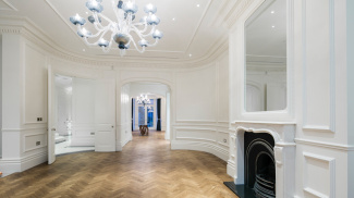 Living room at 42 Belsize Park, ©Galliard Homes.