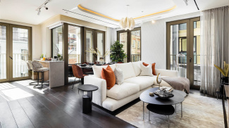 Living and dining area at a TCRW SOHO apartment ©Galliard Homes.