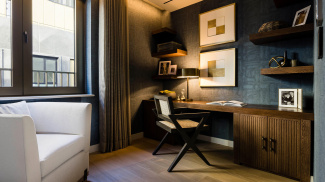 Home office at a TCRW SOHO penthouse ©Galliard Homes.