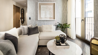 Living area at a TCRW SOHO apartment ©Galliard Homes.