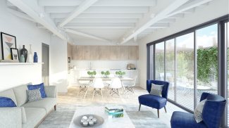 Design House living area, computer generated image intended for illustrative purposes only ©Acorn Property Group.