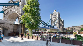 View of Tower Bridge, computer generated image intended for illustrative purposes only, ©Galliard Homes.