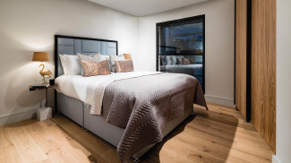 Bedroom at a Galliard Homes apartment, ©Galliard Homes.