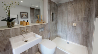 Bathroom at the Brandon Yard show apartment, ©Acorn Property Group.