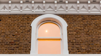 Retained Victorian windows at the Tool Works, ©Galliard Homes.