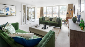 Living area at the Hope House show home, ©Acorn Property Group.