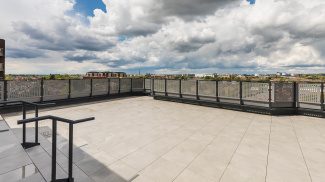 Communal roof terrace at Papermill House, ©Galliard Homes 