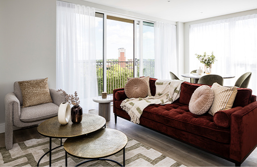 A living area at Neptune Wharf, Deptford