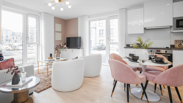 Open-plan living space at Belgrave Village, ©Wavensmere