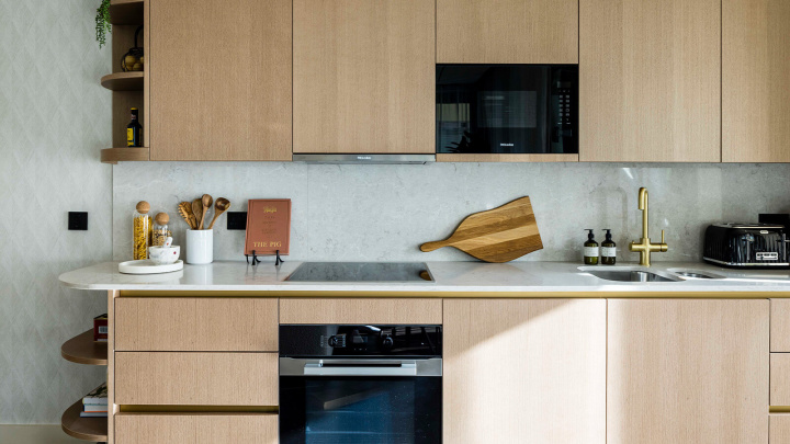 Kitchen area at a TCRW SOHO apartment ©Galliard Homes.