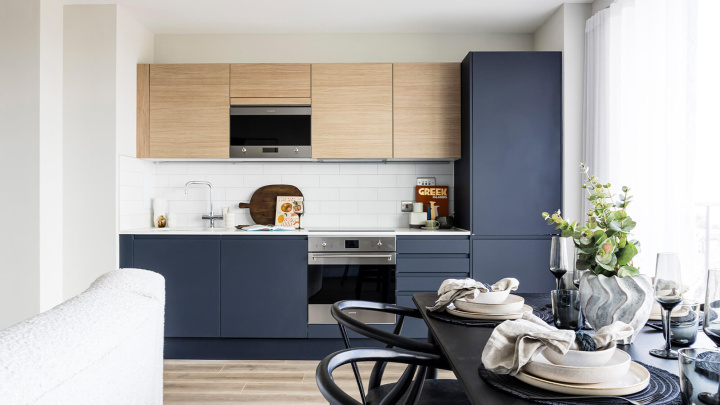 Kitchen at Neptune Wharf ©Galliard Homes.