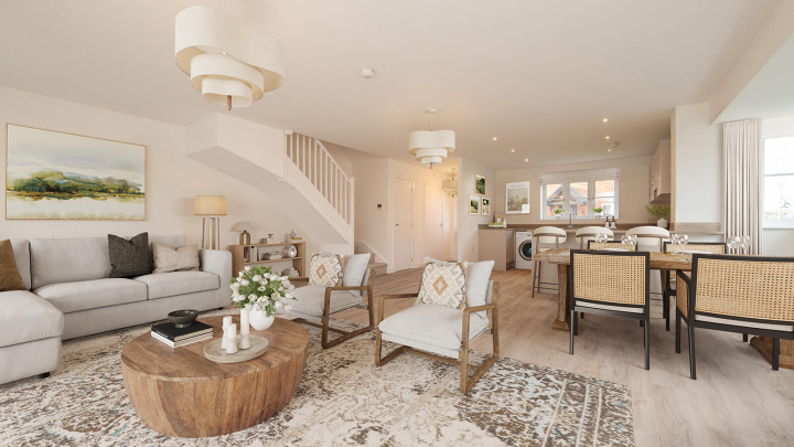 Open-plan living at a 'Luttrell' Barrelmans Point house, ©Wavensmere