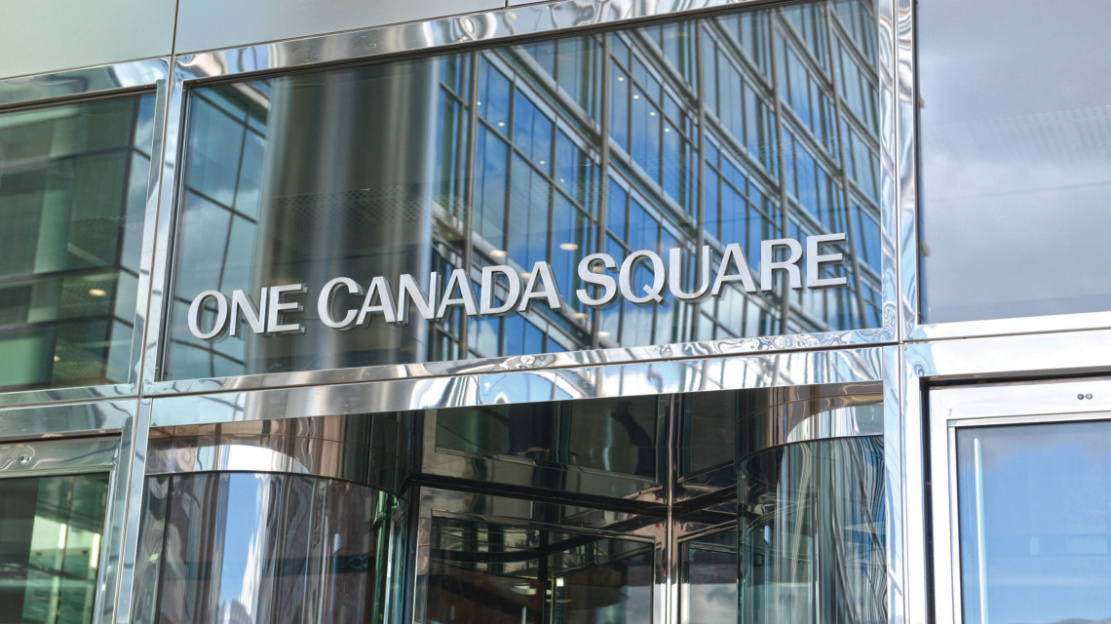 Entrance to One Canada Square, Canary Wharf Canary Wharf, Galliard Homes, London Docklands