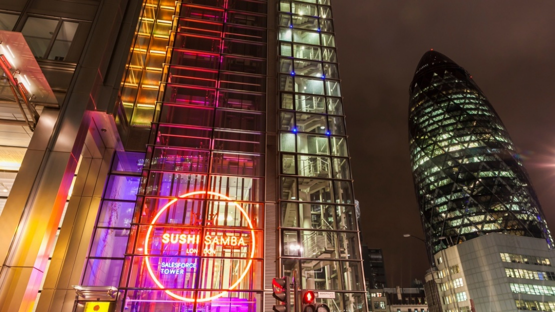 Sushi Samba at Heron Tower, 110 Bishopsgate Rooftop bars, best bars, Shoreditch, East London