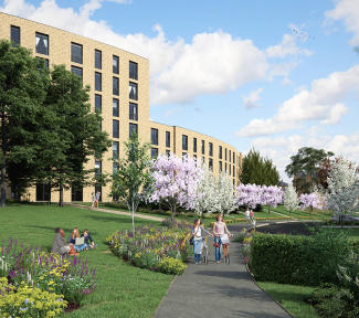 Belgrave Village exterior, computer generated image intended for illustrative use only, ©Wavensmere Belgrave Village exterior, computer generated image intended for illustrative use only, ©Wavensmere