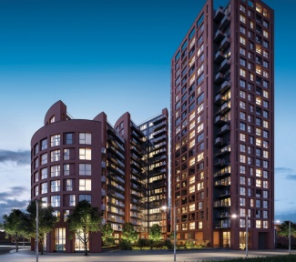 Orchard Wharf exterior, computer generated image intended for illustrative purposes only, ©Galliard Homes. Orchard Wharf exterior, computer generated image intended for illustrative purposes only, ©Galliard Homes.