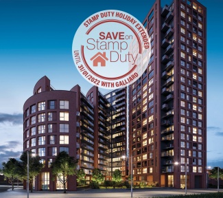 Orchard Wharf exterior, computer generated image intended for illustrative purposes only, ©Galliard Homes. Orchard Wharf exterior, computer generated image intended for illustrative purposes only, ©Galliard Homes.