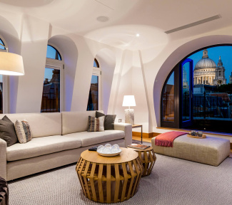 Penthouse apartment with views of St Paul’s Cathedral at Ludgate Broadway, ©Galliard Homes.