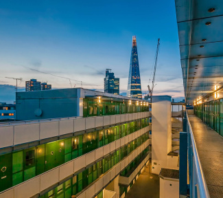 Sycamore Court exterior at night, ©Galliard Homes.