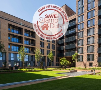 Wimbledon Grounds communal gardens, ©Galliard Homes. Wimbledon Grounds communal gardens, ©Galliard Homes.
