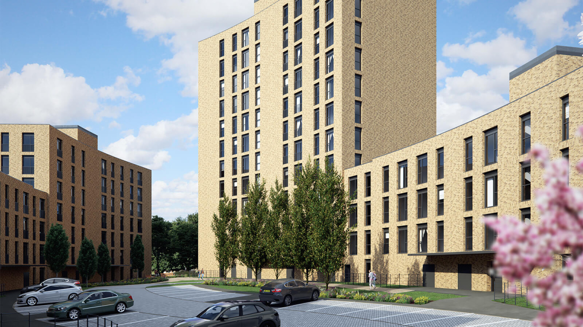 Belgrave Village exterior, computer generated image intended for illustrative use only, ©Wavensmere