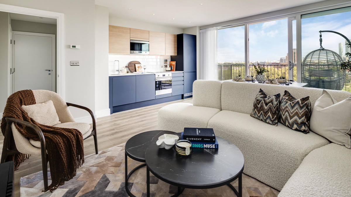 Open-plan living at Neptune Wharf ©Galliard Homes.
