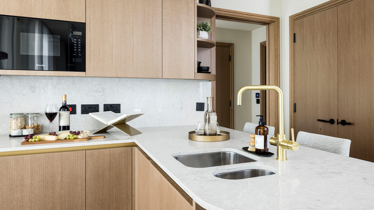 Kitchen area at a TCRW SOHO apartment ©Galliard Homes.
