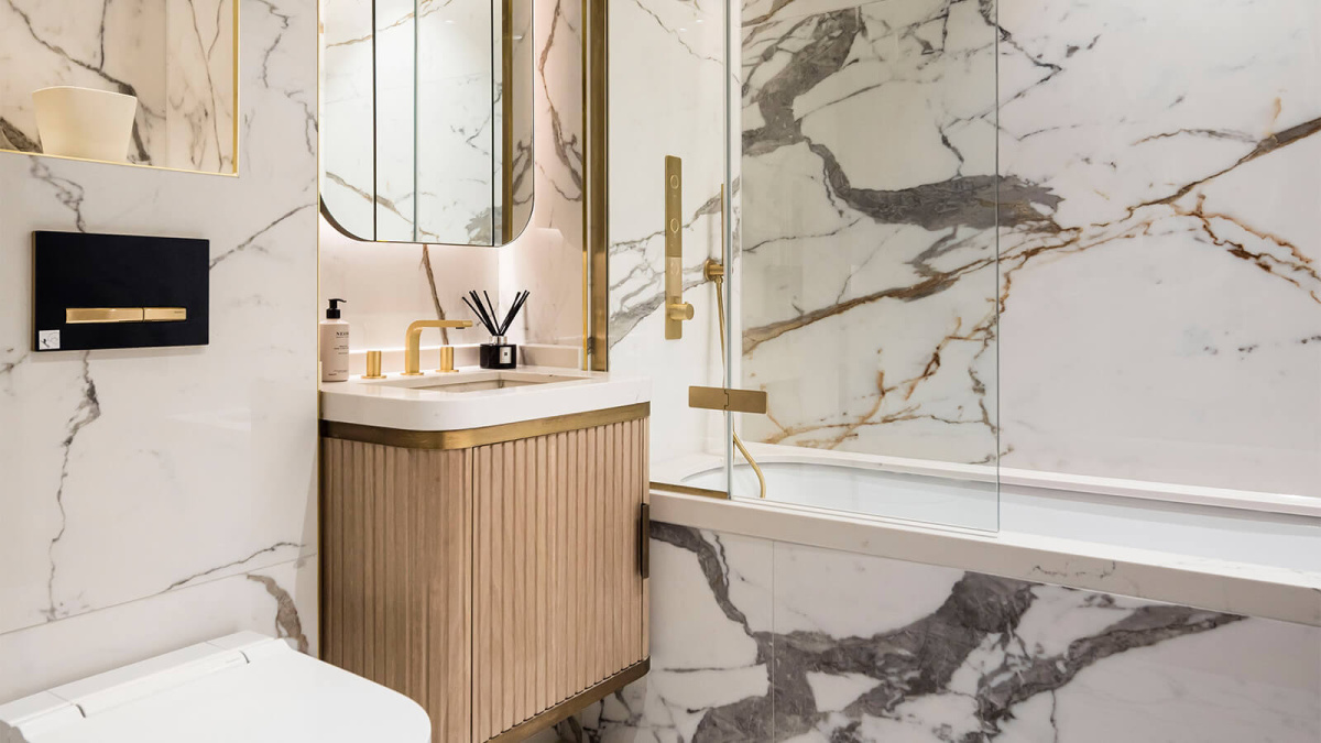 Bathroom at a TCRW SOHO penthouse ©Galliard Homes