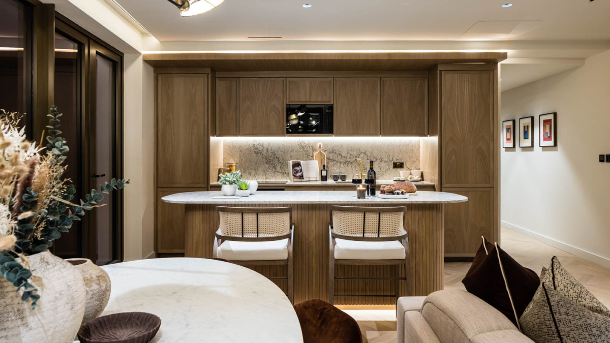 Kitchen area at a TCRW SOHO penthouse ©Galliard Homes