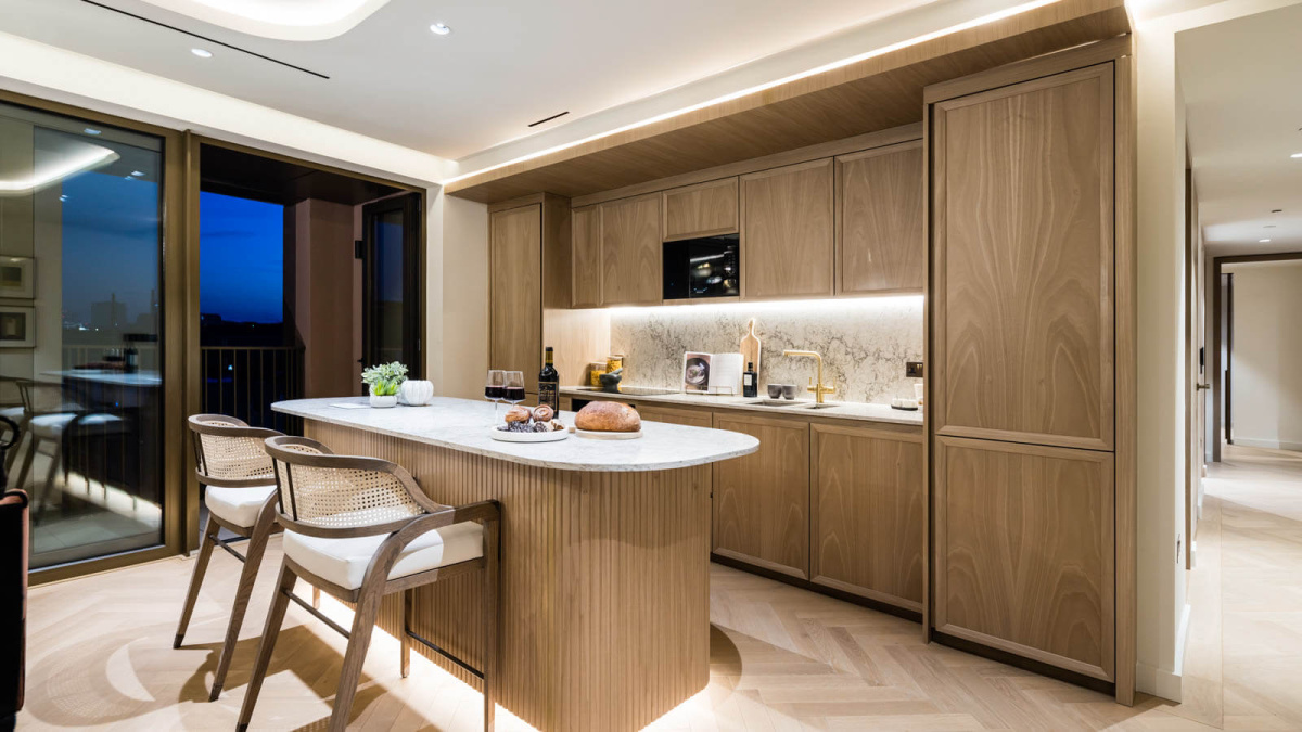 Kitchen area at a TCRW SOHO penthouse ©Galliard Homes