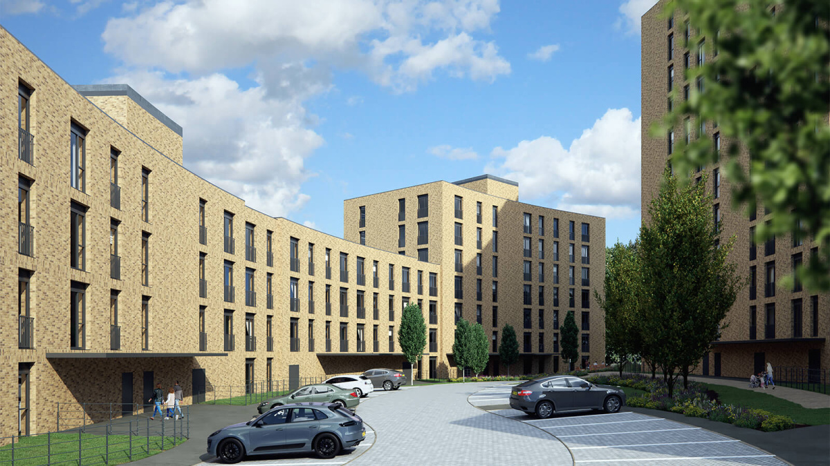 The Blossom Apartment Type at Belgrave Village, computer generated image intended for illustrative use only, ©Wavensmere