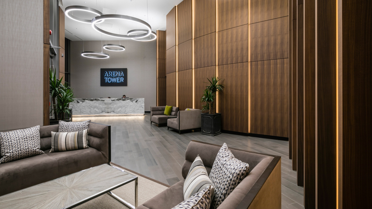 Lobby at Baltimore Tower, ©Galliard Homes.