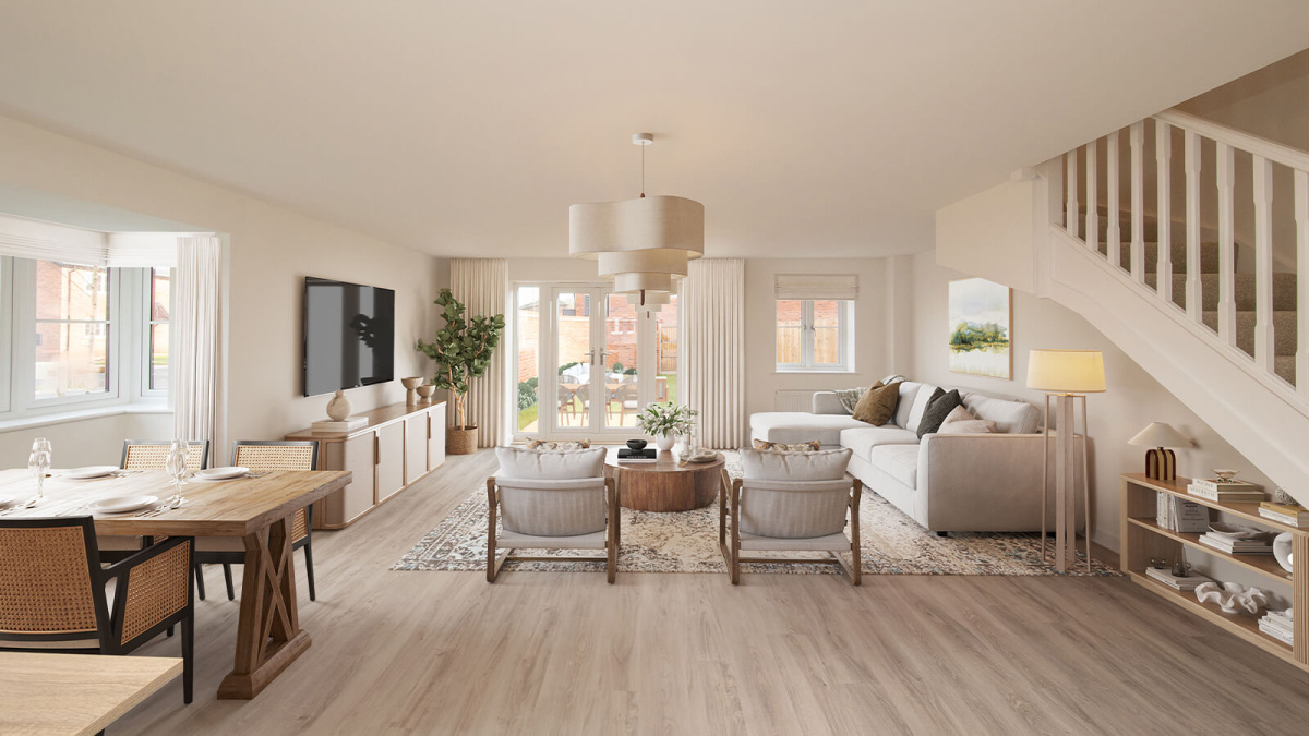 Open-plan living at a 'Luttrell' Barrelmans Point house, ©Wavensmere