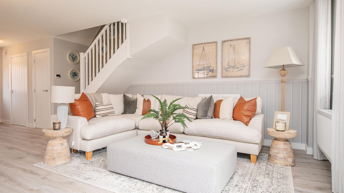 Open-plan living area at Barrelmans Point, ©Wavensmere Open-plan living area at Barrelmans Point, ©Wavensmere