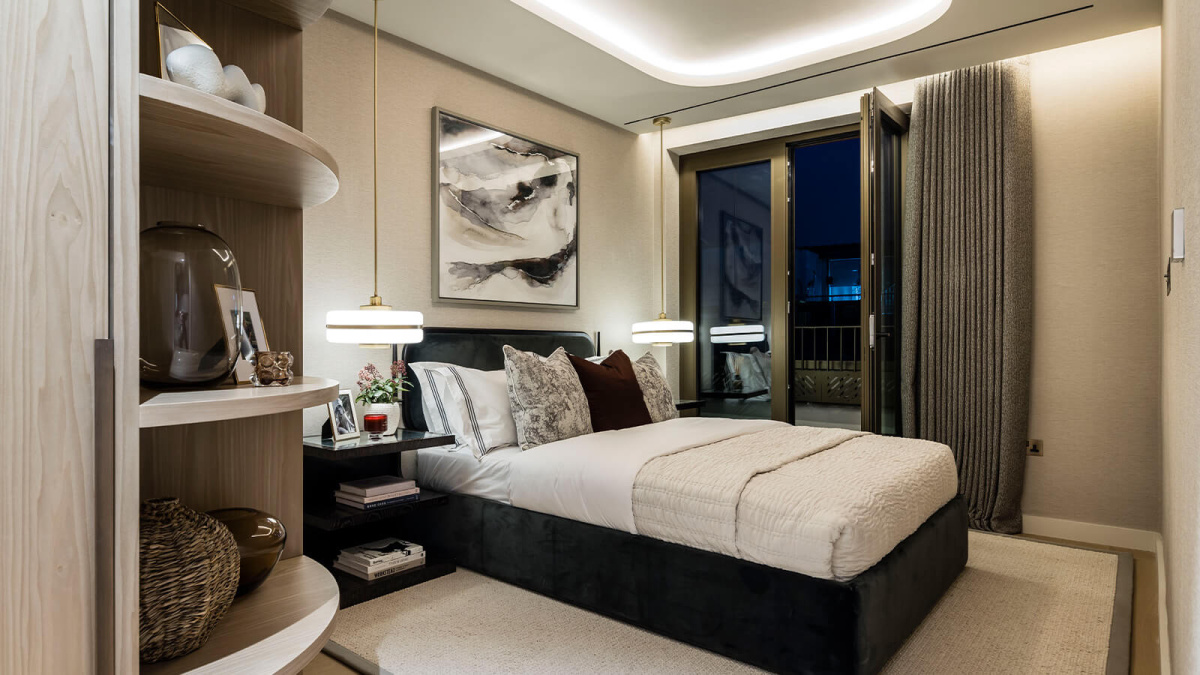 Bedroom at this TCRW SOHO penthouse ©Galliard Homes.