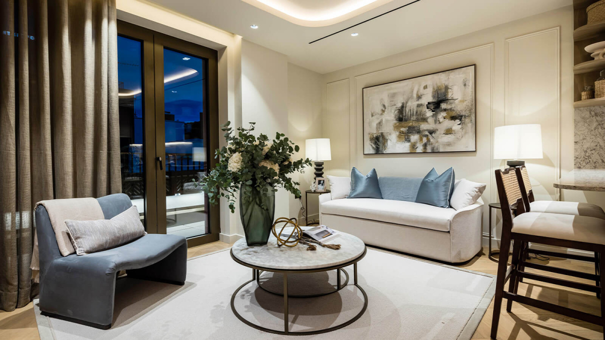 Living area at this TCRW SOHO penthouse ©Galliard Homes.