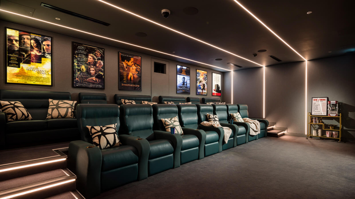 Cinema 1 in lower level 1 at The Stage, ©Galliard Homes.